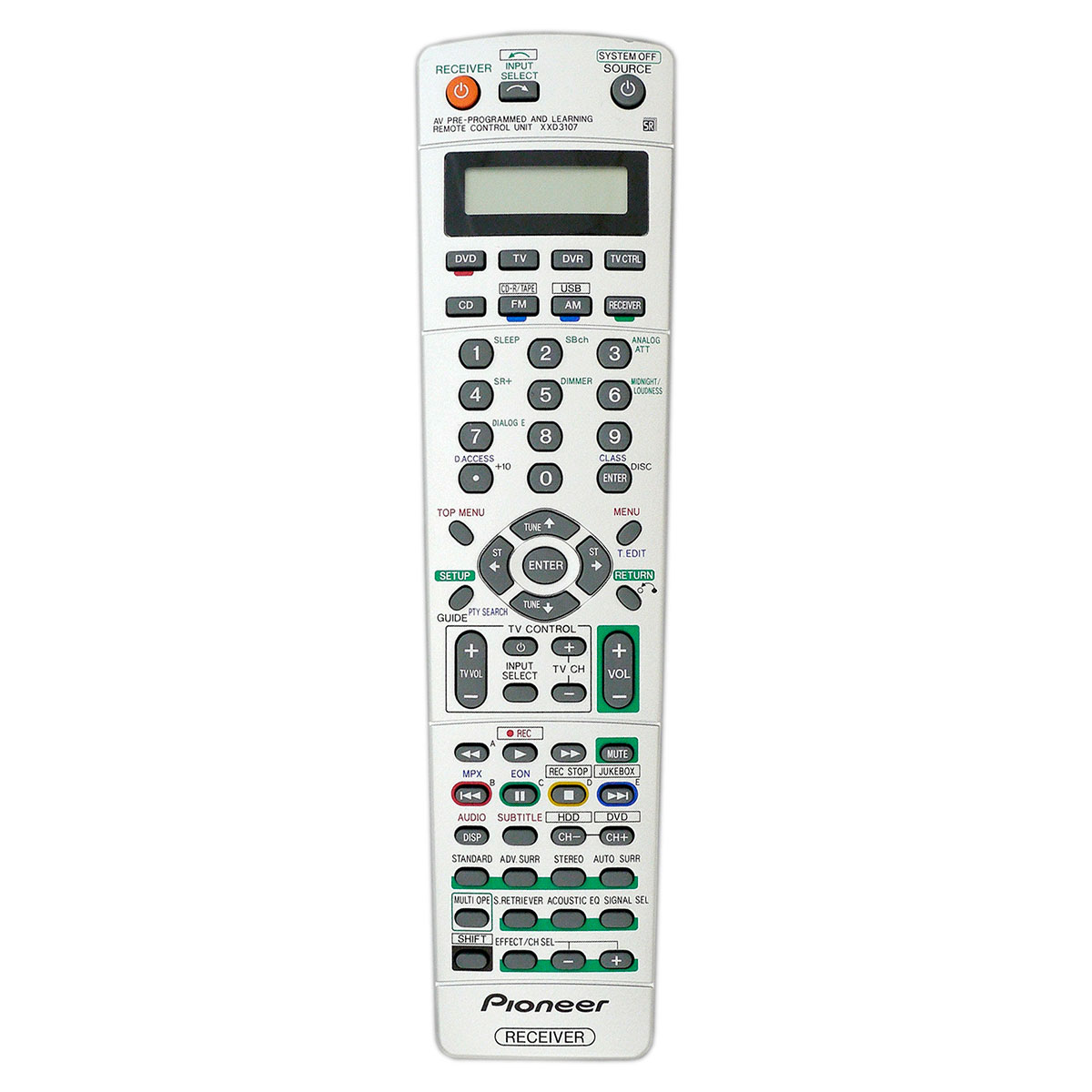 Пульт для Pioneer XXD3107 (фото пульта) Пульт для Pioneer XXD3107 (фото пульта)