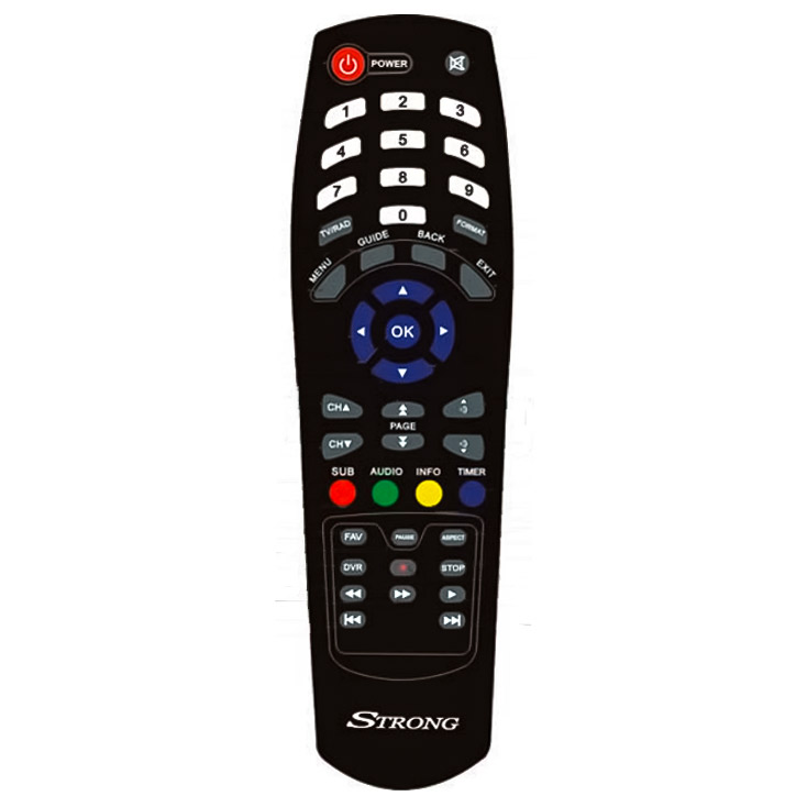 Пульт для Strong SRT5429DVR (фото пульта) Пульт для Strong SRT5429DVR (фото пульта)