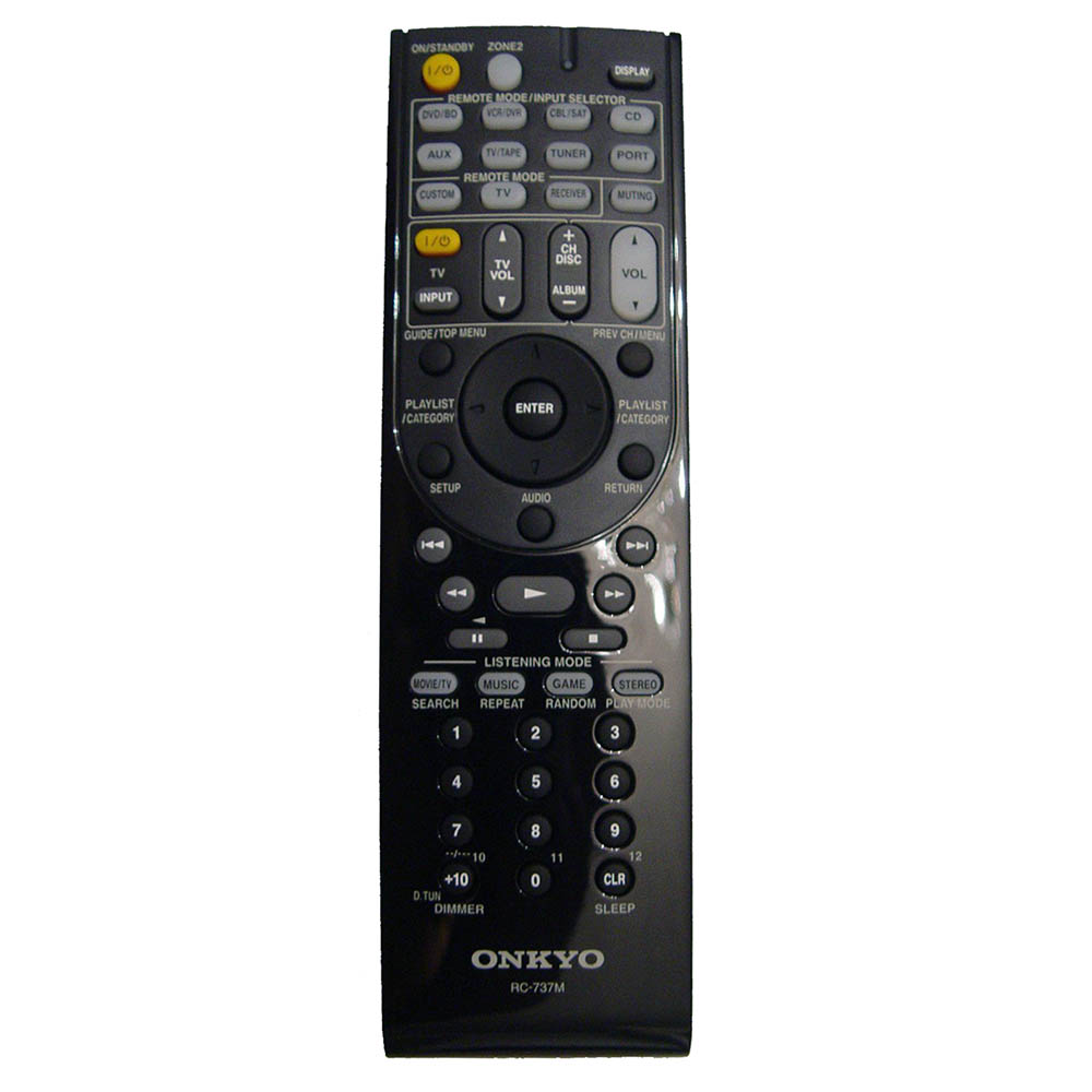 Пульт для ONKYO RC-737M и RC-738M (фото пульта) Пульт для ONKYO RC-737M и RC-738M (фото пульта)