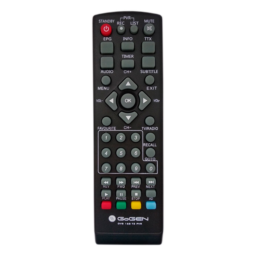 Оригинальный пульт для Gogen DVB168-T2 PVR Оригинальный пульт для Gogen DVB168-T2 PVR