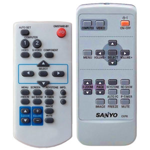 Пульт для Sanyo CXPK PLC-SW30 (фото пульта)