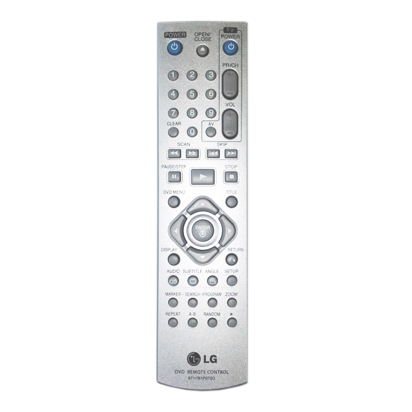 Оригинальный пульт для LG 6711R1P070G (фото пульта) Оригинальный пульт для LG 6711R1P070G (фото пульта)