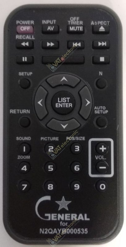 Пульт для PANASONIC N2QAYB000535 (фото аналога) Пульт для PANASONIC N2QAYB000535 (фото аналога)