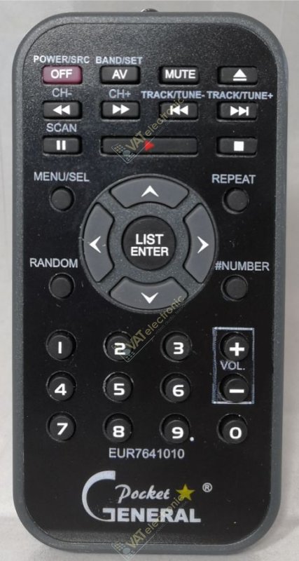 Пульт для Panasonic EUR7641010 (фото аналога) Пульт для Panasonic EUR7641010 (фото аналога)