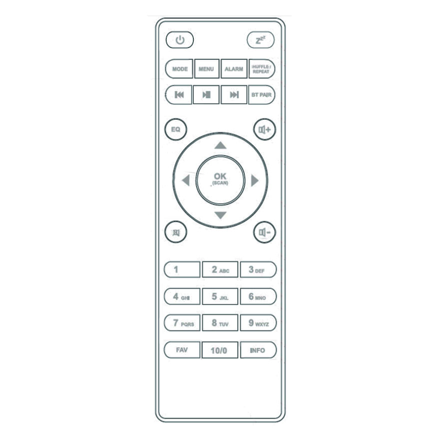Пульт для Auna Connect 120 Internet Radio (10029866, 10029867) Пульт для Auna Connect 120 Internet Radio (10029866, 10029867)