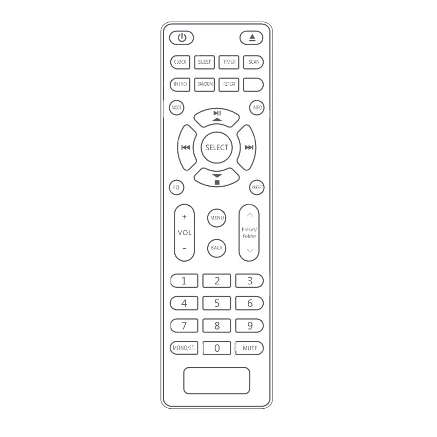 Пульт для Auna Connect Vertical Internet Radio (10034996, 10034997) Пульт для Auna Connect Vertical Internet Radio (10034996, 10034997)