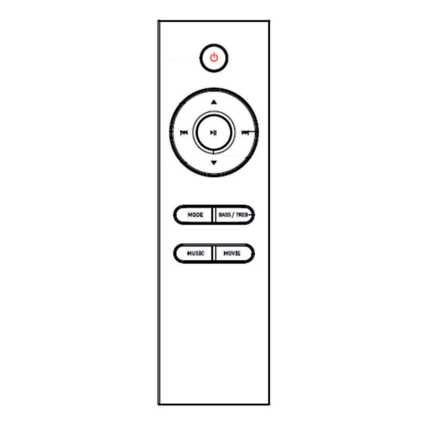 Пульт для Auna Areal Bar 360 4.0 Soundbar (10030837) Пульт для Auna Areal Bar 360 4.0 Soundbar (10030837)