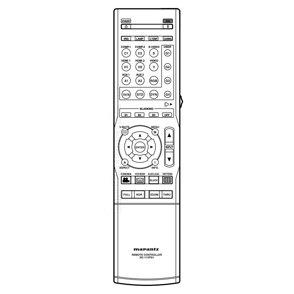 Пульт для проектора Marantz RC-11VPS1 (аналог) Пульт для проектора Marantz RC-11VPS1 (аналог)
